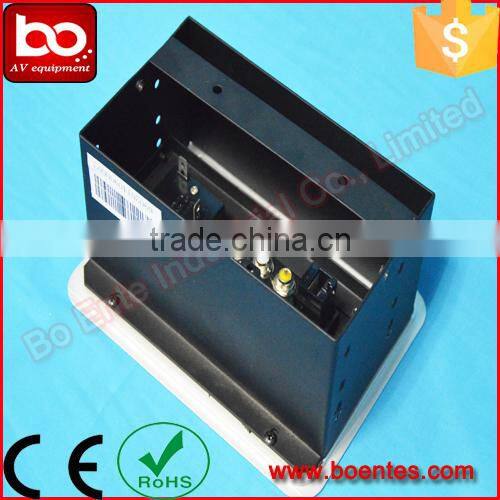 Aluminum Alloy Wire Drawing Panel Tabletop Flip Up Multifunctional Power Socket Box
