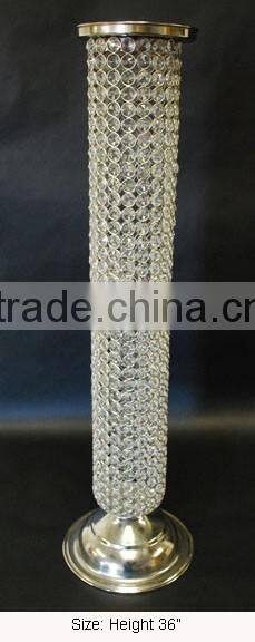 Crystal flower vase, decorative crystal vase