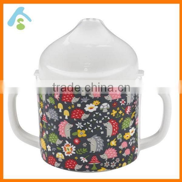 Healthy kids melamine cup with cover