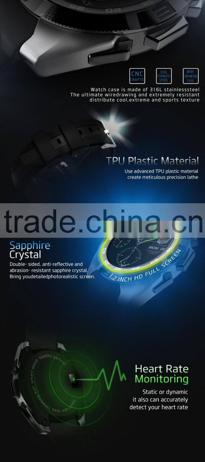 NO.1 G5 Smart Watch MTK2502 Heart Rate Monitor Fitness Tracker Call SMS Reminder Remote Camera for Android iOS