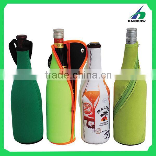 Single zip up neoprene beer cooler