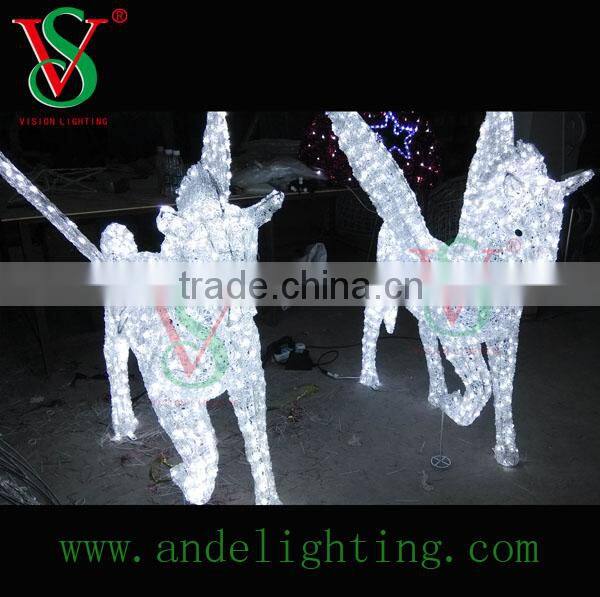 LED 3D flying horse light decorative light