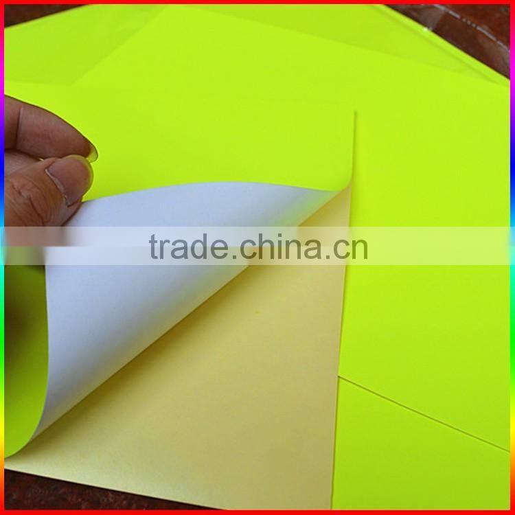 printed fluorescent sticker