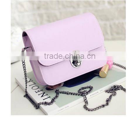 Fancy shoulder bag long chain handbag leather for girls