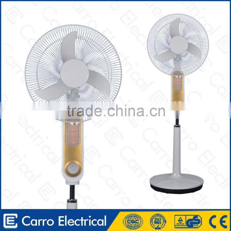 Carro Electrical 18inch 12v 18w electric big pedestal fan with led light
