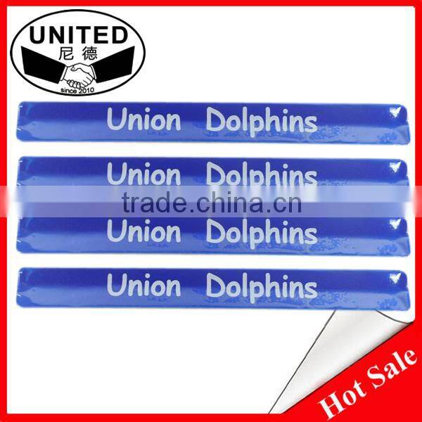 2015 promotion gifts Reflective Yellow Ankle/Arm Bands Snap Band Slap Wrap Ideal for Runners