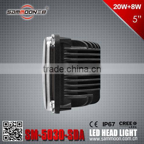 SM-5030-SDX 5 Inch Round LED Head Light DRL sammoon