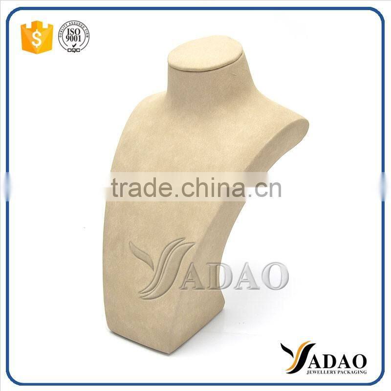 Customized and design suede mannequin necklace display stand
