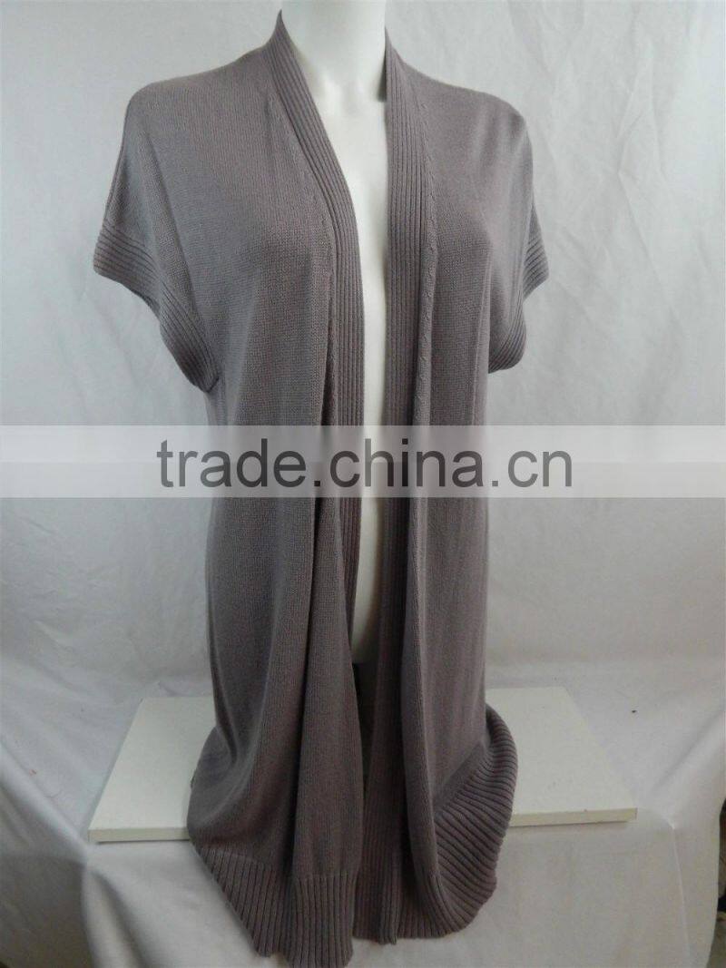 15JWB0128 woman summer 100%bamboo fiber short sleeves cardigan sweater