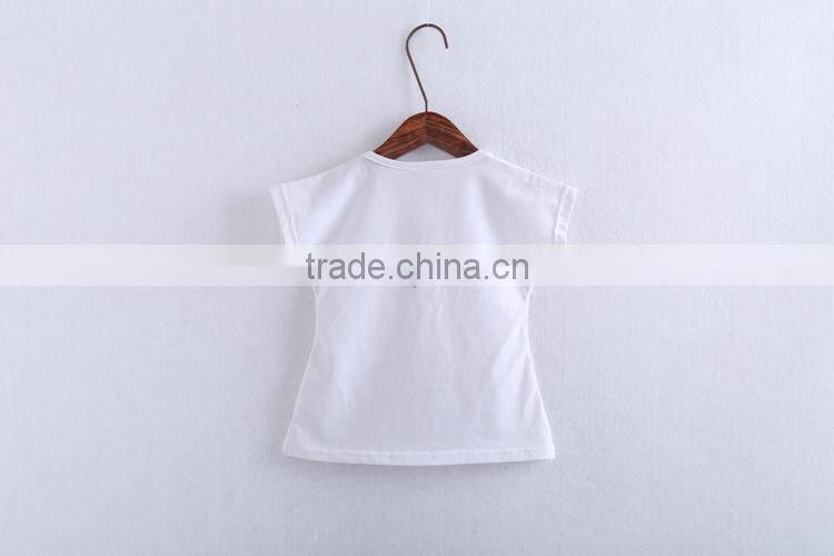 Girls new sets cotton chrysanthemum T-shirts+ skirt two-pieces