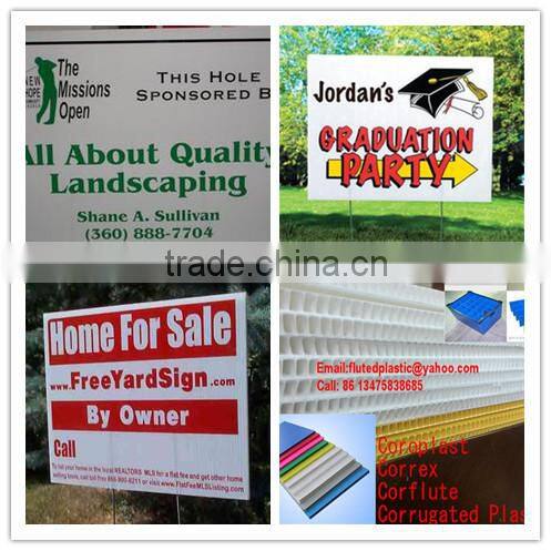 PP corrugated plastic coroplast yard signs
