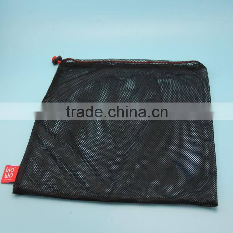 wholesale cheap swimming mesh beach bag with drawstring / zipper