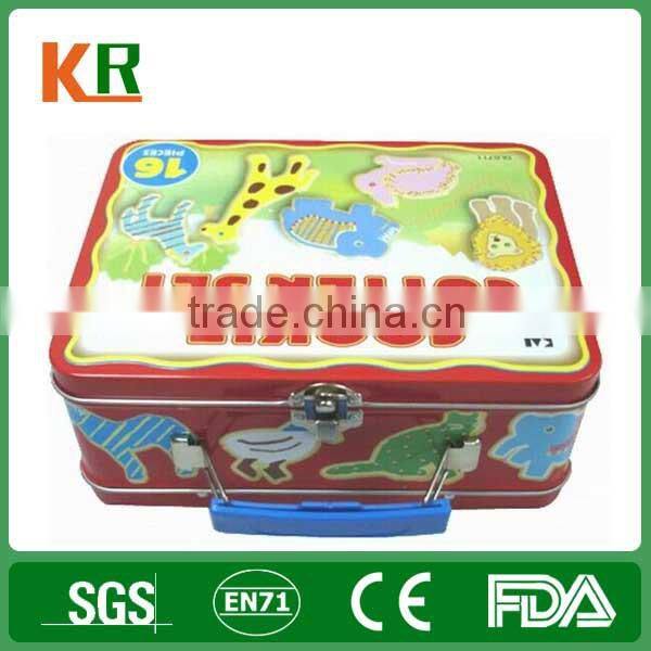 Biscuit Cookie Tin Box Packaging With Plastic Frame