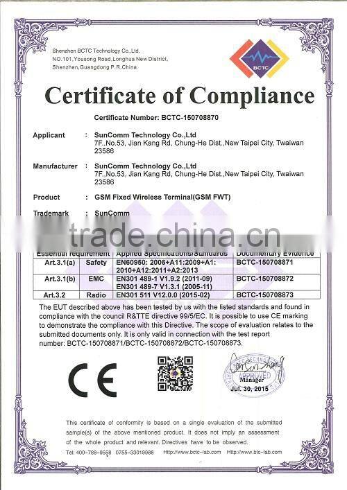 SunComm SC-368W Quad band GSM FWT with 1sim, 2tel port