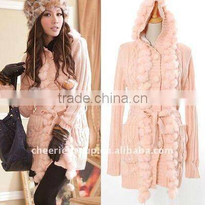 1M rabbit fur strips for garment accessory