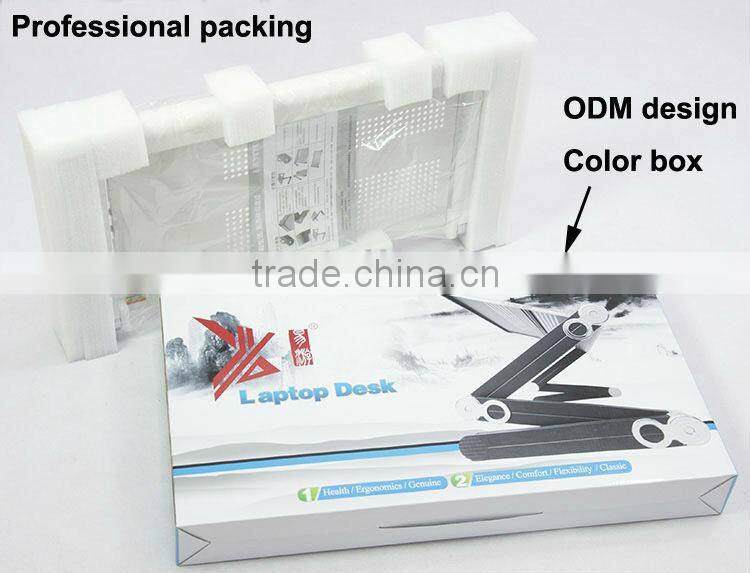 Multifunctional folding comfortable portable laptop stand with mouse pad