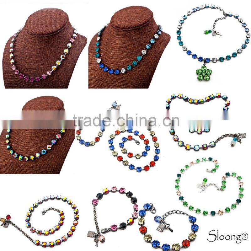 Fashion Valentine's Day Gift Crystal Necklace Designs