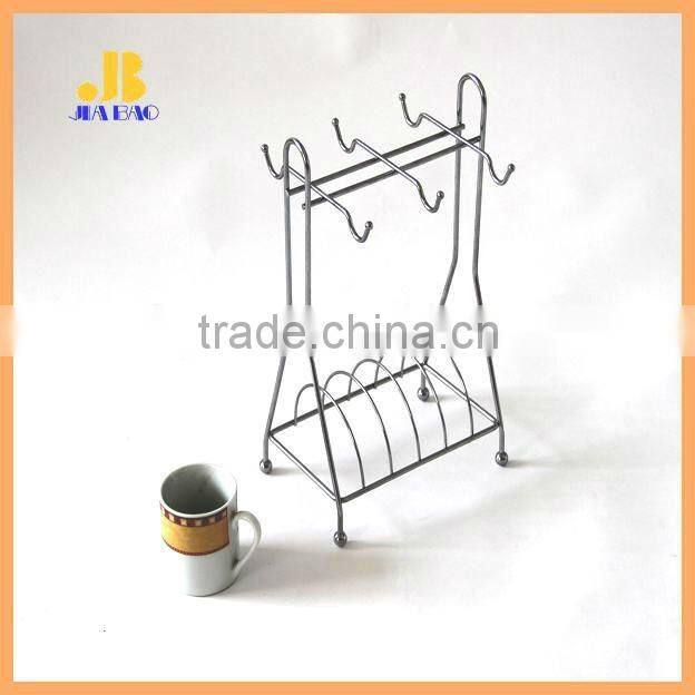 elegant chrome wire cup rack