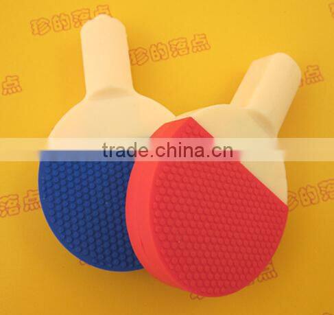2GB Soft PVC Ping-Pong racket shaped usb flash drive gift 100% real capacity usb flash disk memory USB 2.0 with key chain