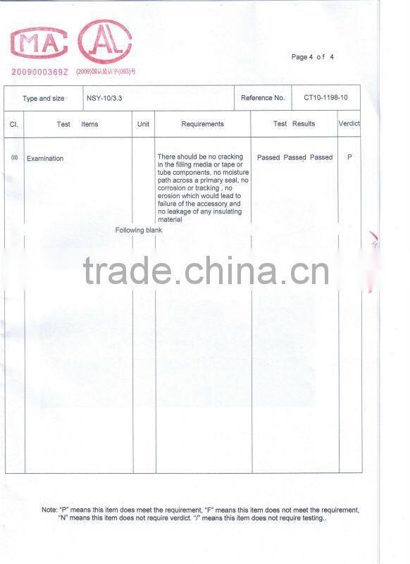 10/15KV Single-Core Medium Voltage Heat Shinkable Indoor Terminational kits