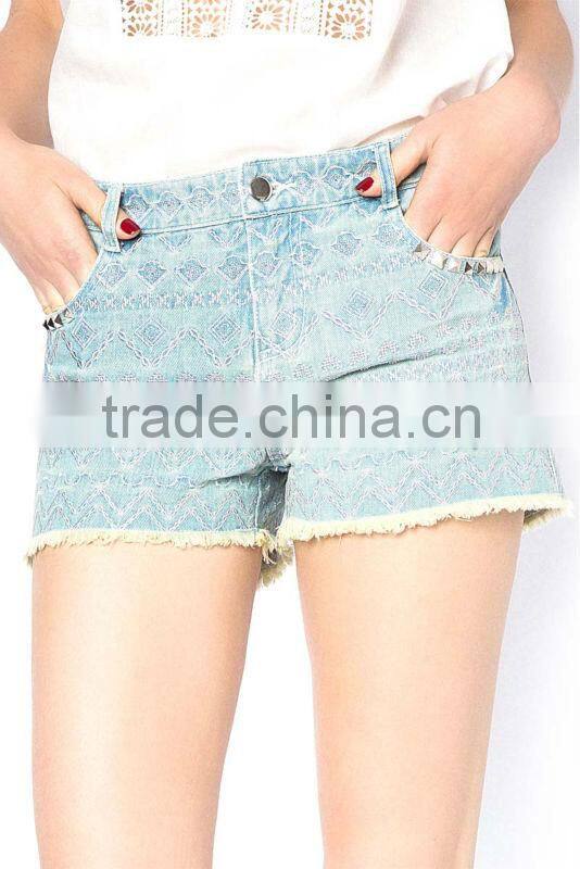 Women Fashion Design Casual Jeans Shorts Cotton Fashion Apparels