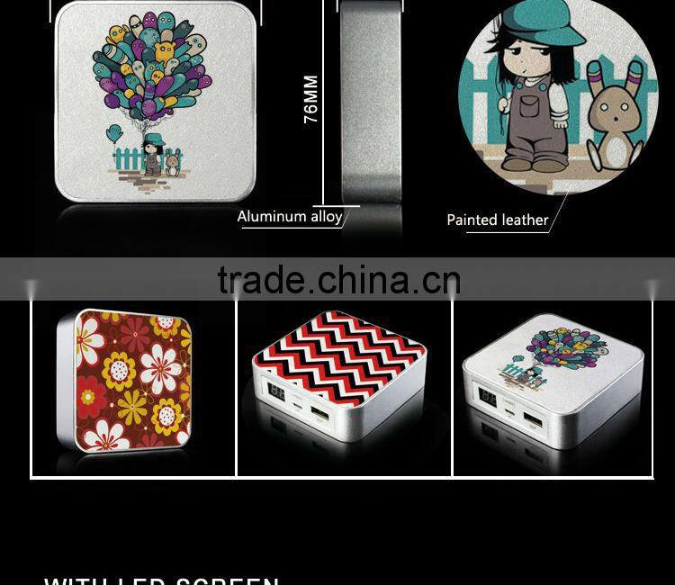 high capacity 6600mah diy square power bank