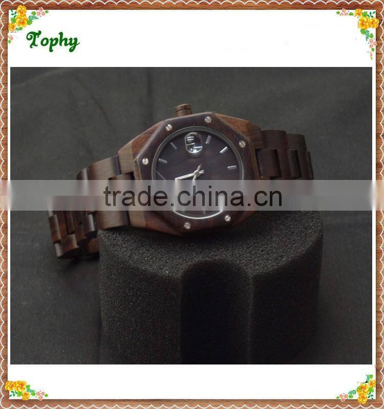 2016 New Arrival Bamboo Wooden Watch, Custom Logo Japan Movt Quartz Wood Watch