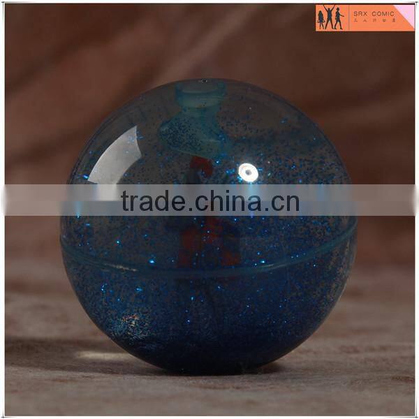 custom blue soldier glittery rubber toys bouncy ball,custom high quality bouncy ball,OEM custom bouncy ball toys manufacturer