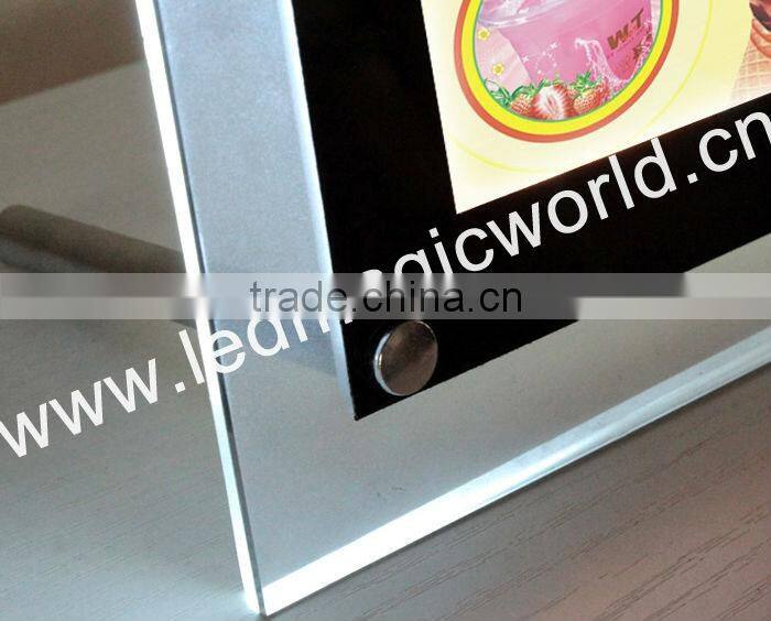 2015 Albaba led photo frame/led light box/menu photo frame