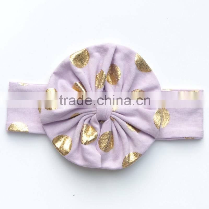 Kapu art & craft firm wholesale top big bow headband boutique elastic leopard hairband for baby girls