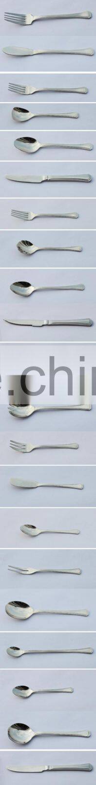2016 style New Design High-grade stainless steel dinner sets Steak Knife/Spoon/Fork/Coffee spoon/teaspoon Customized logo C24
