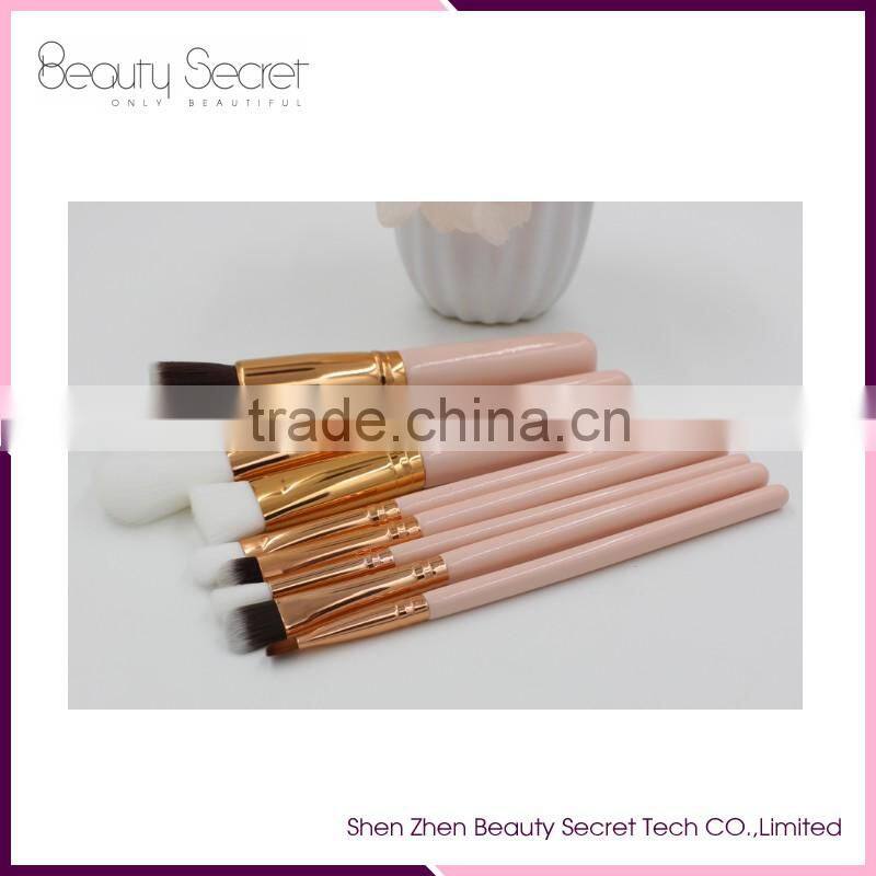 Custom made makeup brushes professional pink mini travel makeup brush set 8pcs