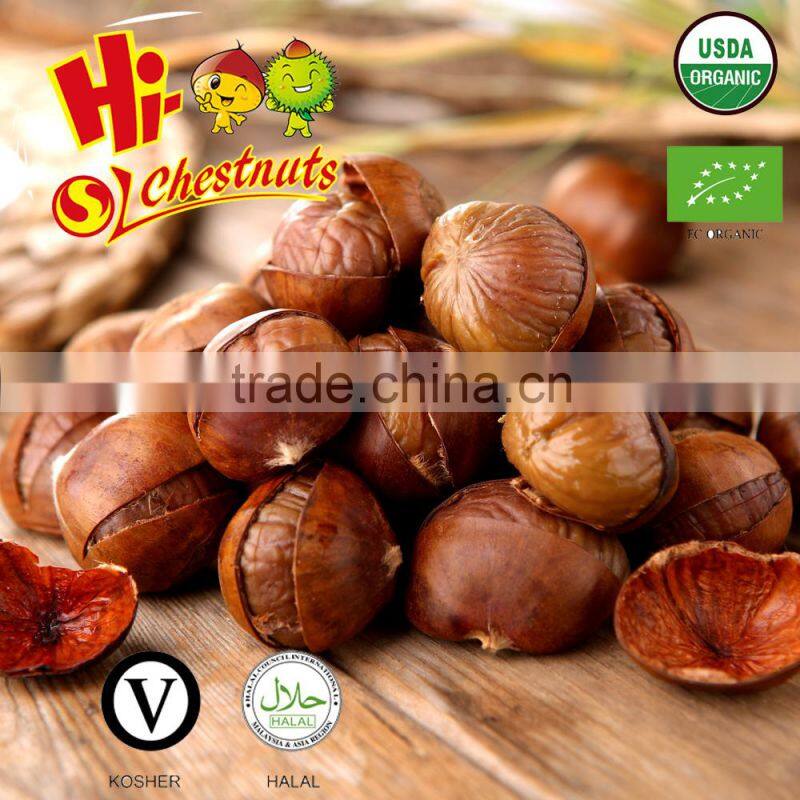 Organic snack ready to eat chestnuts--KOSHER FOOD
