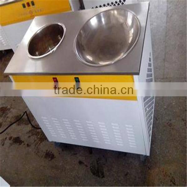 frying ice pan machine/2 pan durable fry ice cream machine