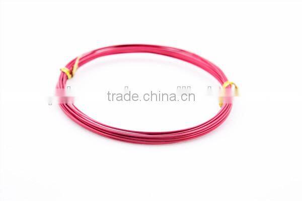 Handcrafted pink color craft aluminum wire round