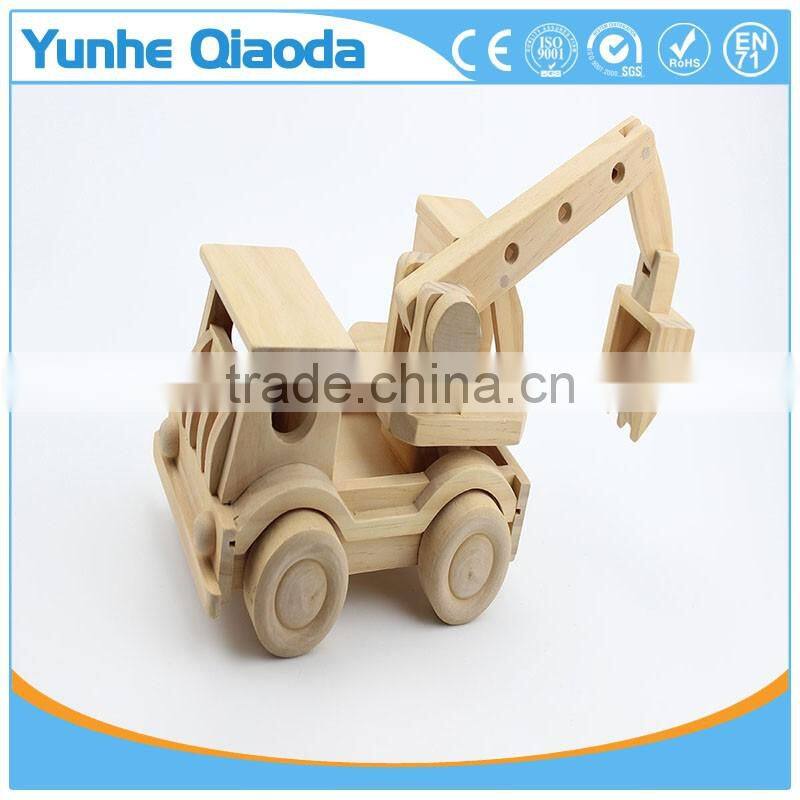 Wood 3D Vehicle Puzzles rooter truck 3D Woodcraft Kit Assemble Paint DIY 3D Puzzle Toys for Kids Adults the Best Birthday Gift
