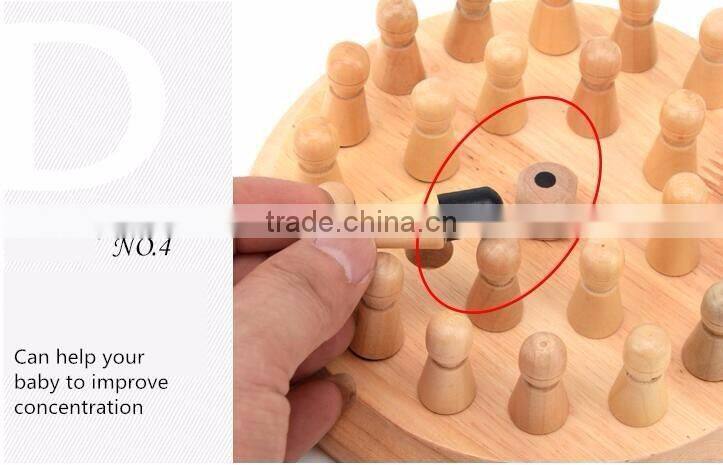 OEM custom kids intelligence wooden education toy play chess game