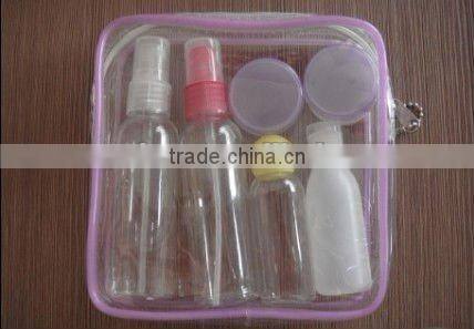 plastic Travel Sets,cosmetic travel bag 4 set