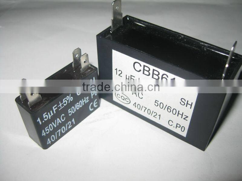 AC ceiling fan capacitor / CBB61 ceiling fan capacitor / Fan run capacitor