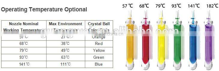 ul listed glass bulb fire sprinkler nozzle