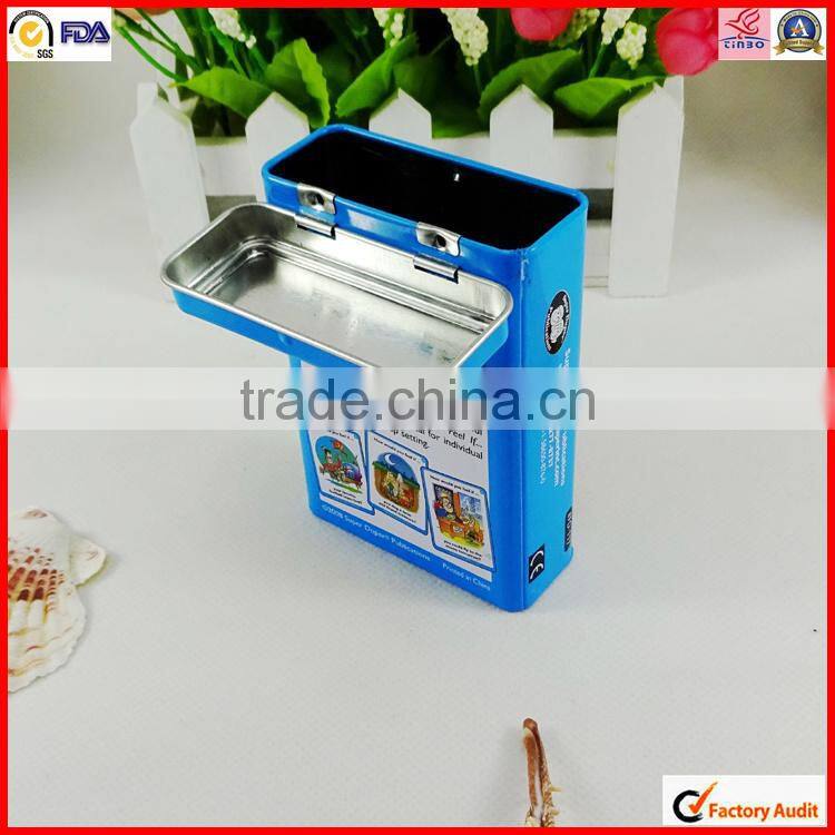 high quality rectangle hinge coffee tin box