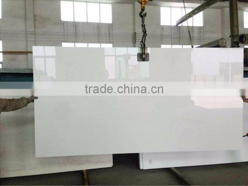 New choice white nano glass 3 artificial stone slabs