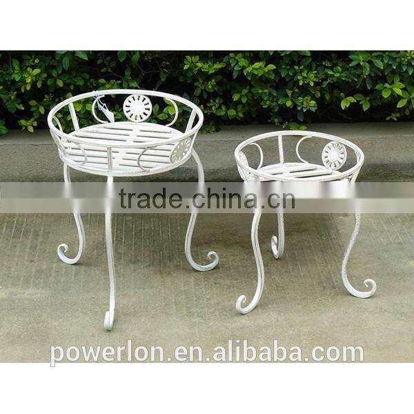 POWERLON shabby chic wrought iron metal plant stand home and garden furniture