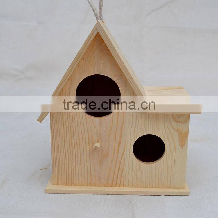 Wholesale Wooden bird nest, decorated wooden bird house