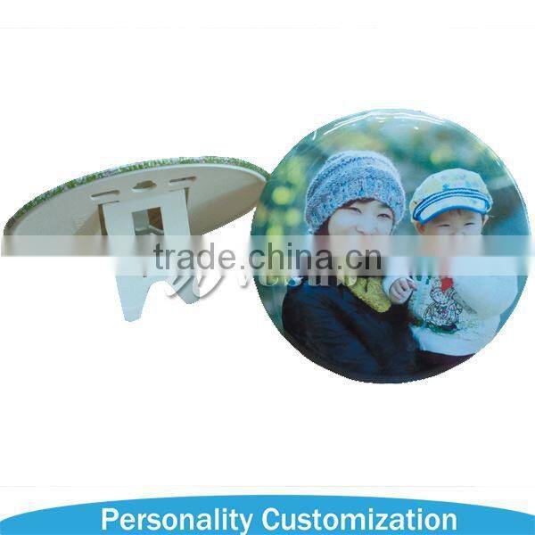 Newest id badge holder fashion button on badge pin on name badge