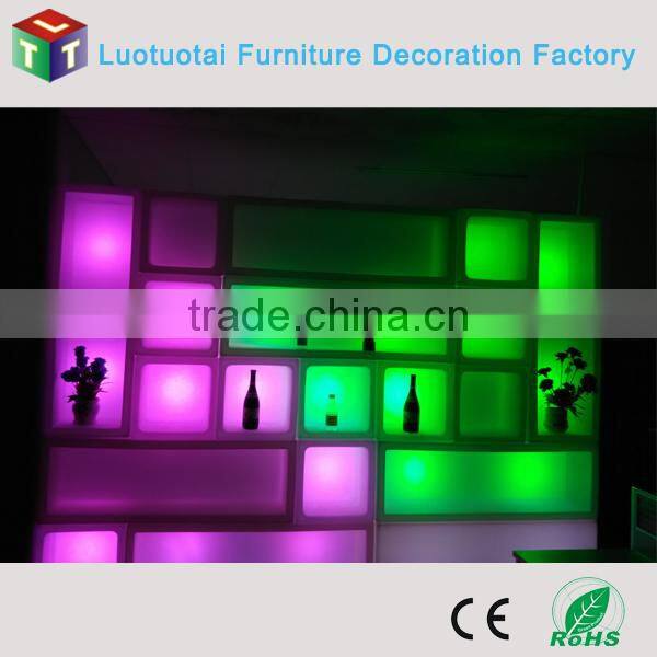 Color Changing LED Cube Wine Rack for bar and home