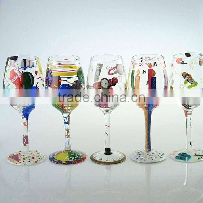 500ml Custom hand painted glass mug hand drawing crystal mug handpaited glass goblet