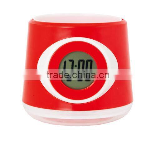 Funny colorful flowerpot with clock,digital table clock