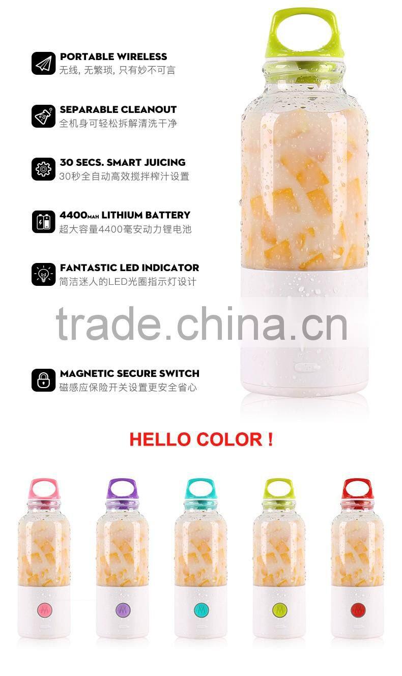 Electric Portable Mini Detachable USB Rechargeable Juicer Cup Automatic Blender Shaker 700ML