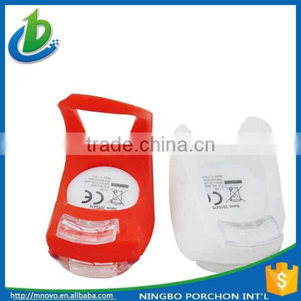 Popular safety silicon bike bicycle light with LED